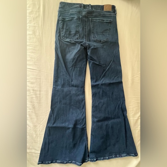 American Eagle Dark Blue Flare Jeans - Picture 2 of 6